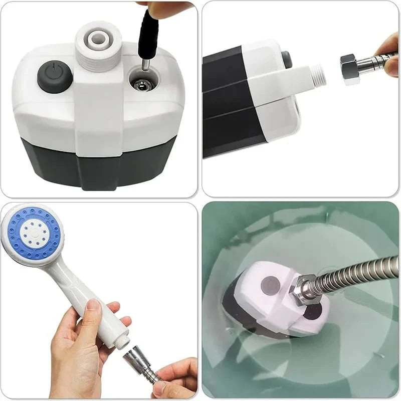 Ducha Portátil con Sistema de Filtración de Agua Ajustable + Batería de Litio