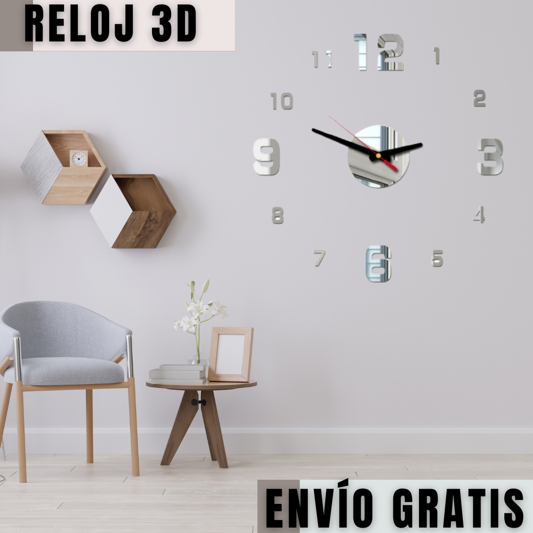 Reloj de pared 3D